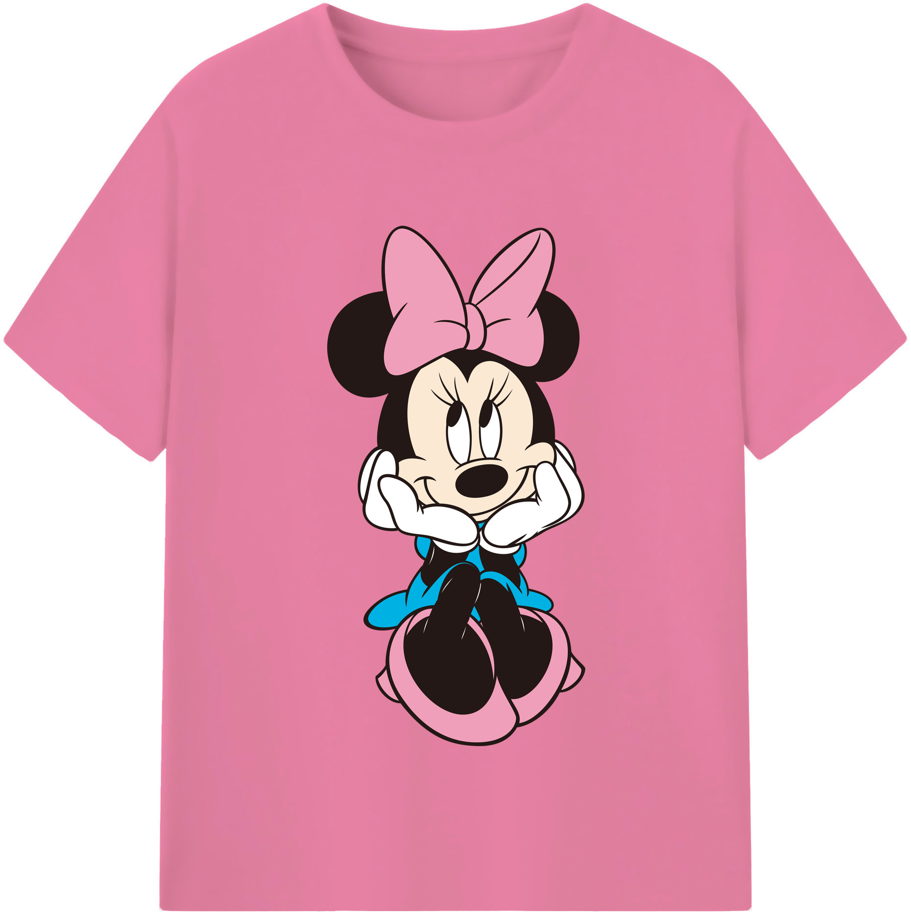（画像用） ミッキーマウス Mickey Mouse 綿100％半袖Tシャツ（フロントプリント）